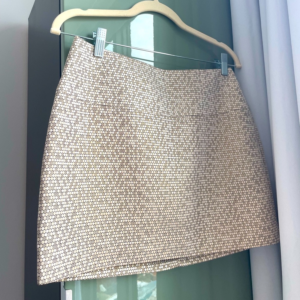 Express Gold Sequin Mini Skirt